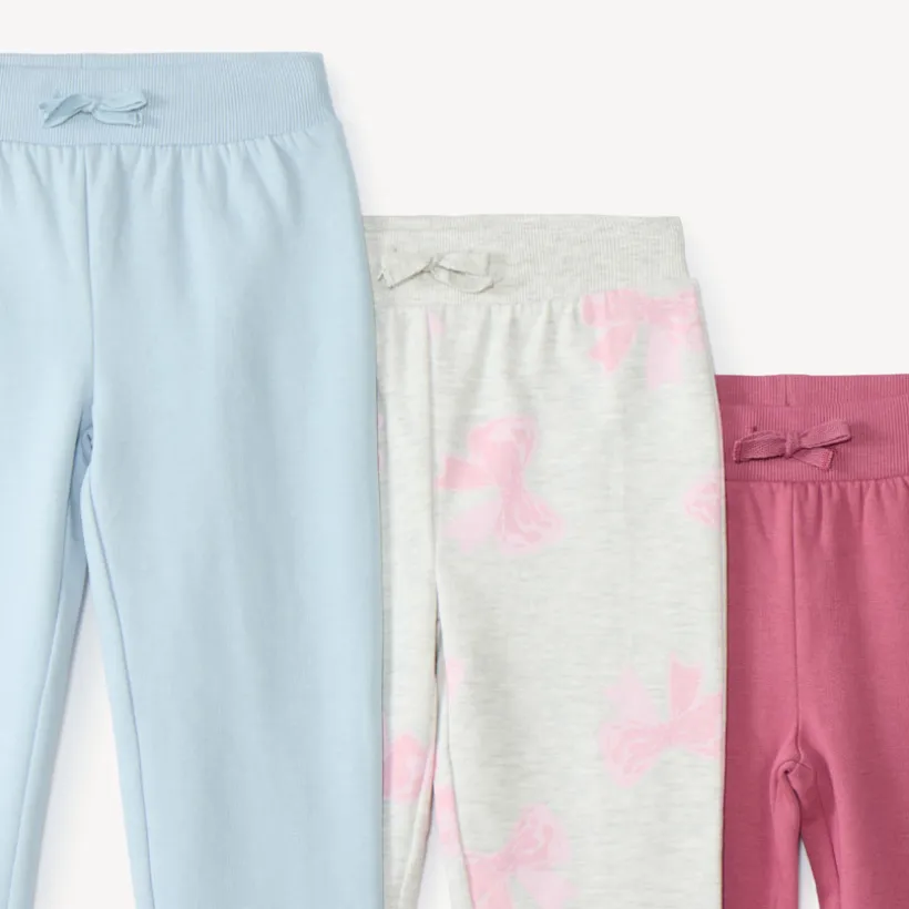 Set van 3 meisjes joggingoutfits van fleecemateriaal met fantasieontwerpen