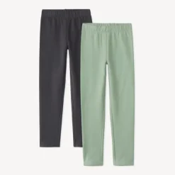 Set van 2 meisjesleggings van fleece