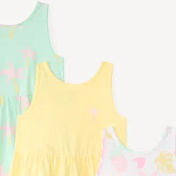 Set van 3 meisjes tanktop jurken met fantasiedruk