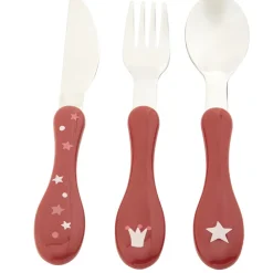 Set van 3 metalen bestek 2e leeftijd Yummix roos