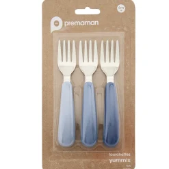 Set van 3 metalen vorken Yummix blauw