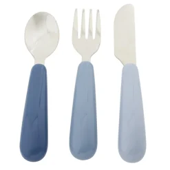 Set van 3 metalen Yummix bestek blauw