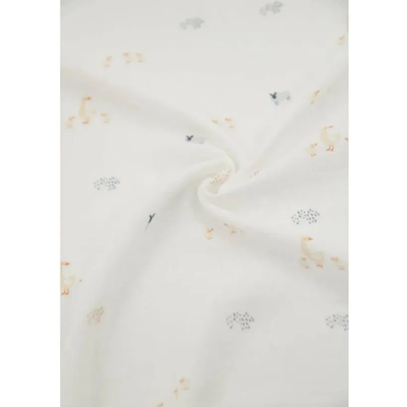 Set van 2 mousseline luiers XL - Farm Buddies/Light Sand - 120x120 cm