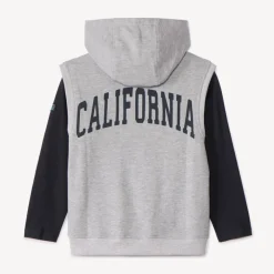 Set van mouwloos fleece sweatshirt en effen T-shirt jongens