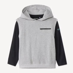 Set van mouwloos fleece sweatshirt en effen T-shirt jongens