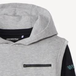 Set van mouwloos fleece sweatshirt en effen T-shirt jongens