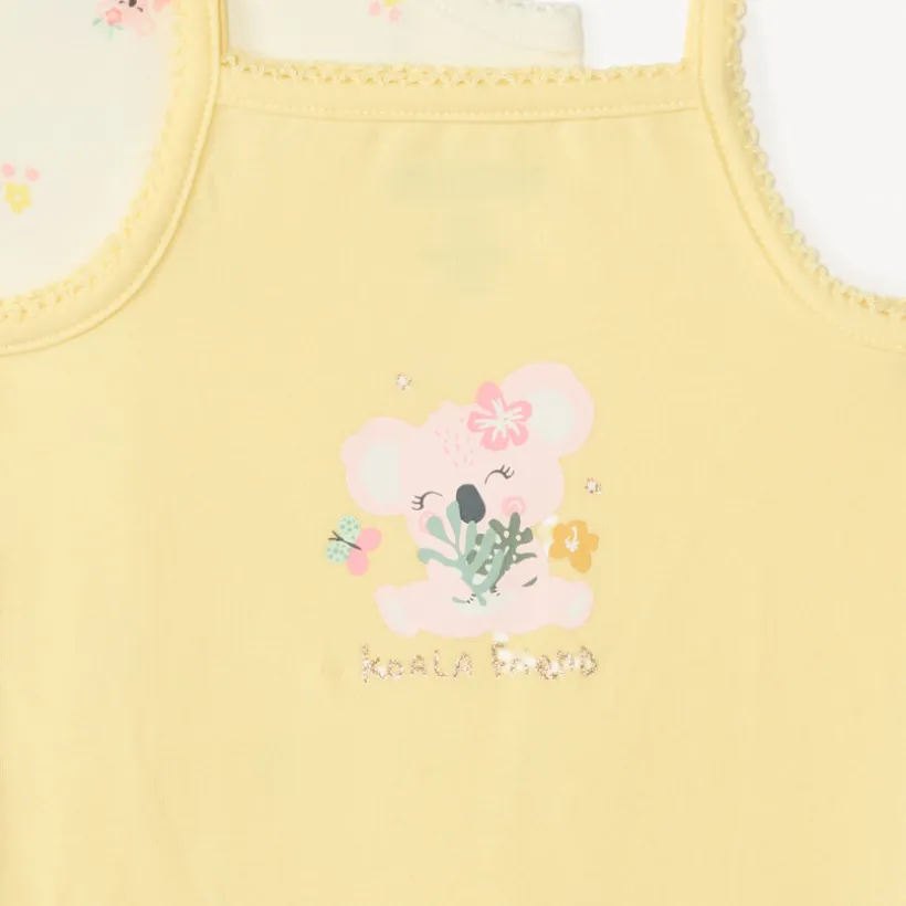Set van 7 mouwloos romper met koala motief meisjes bébé.