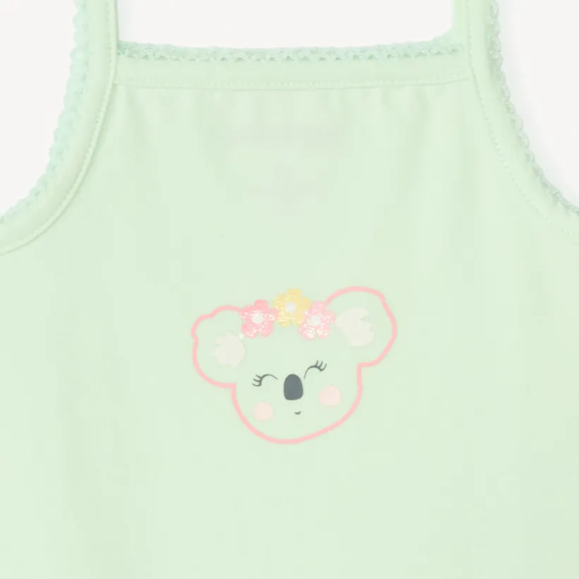 Set van 7 mouwloos romper met koala motief meisjes bébé.