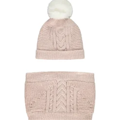 Set van muts + snood in fantasiegebreid meisjes