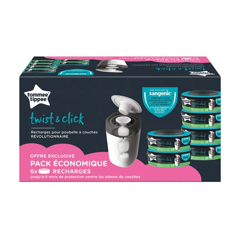 Set van 6 navullingen voor Twist & Click luieremmer