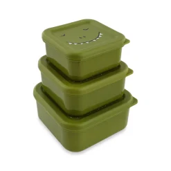 Set van 3 nestbare groene lunchboxen Mr. Dino