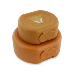 Set van 2 nestbare oranje lunchboxen Mr. Fox
