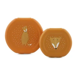 Set van 2 nestbare oranje lunchboxen Mr. Fox