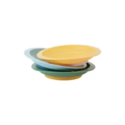 Set van 3 onbreekbare antislip borden multicolor
