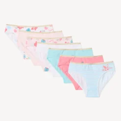 Set van 7 onderbroeken in fantasieprint van jersey meisjes