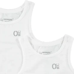 Set van 2 onderhemdjes met mouwloos ontwerp en logo-print