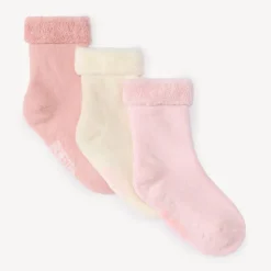 Set van 3 paar antislip sokken meisjes met sherpa voering