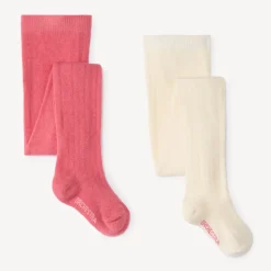 Set van 2 paar dikke panty's meisjes