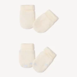 Set van 2 paar effen newborn wanten voor babyjongens en meisjes