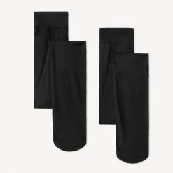 Set van 2 paar effen panty's meisjes