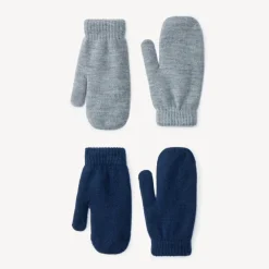 Set van 2 paar effen wanten jongens