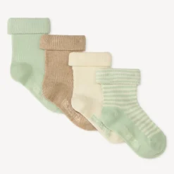 Set van 4 paar gebreide sokken voor jongensbaby's