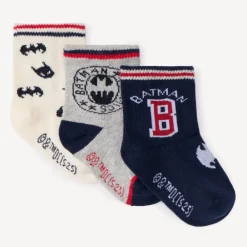 Set van 3 paar gewone Batman Warner sokken voor babyjongens