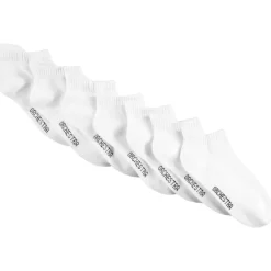 Set van 7 paar korte effen sokken