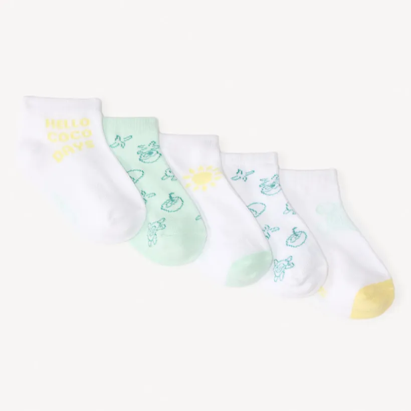 Set van 5 paar korte fantasie sokken voor babyjongen