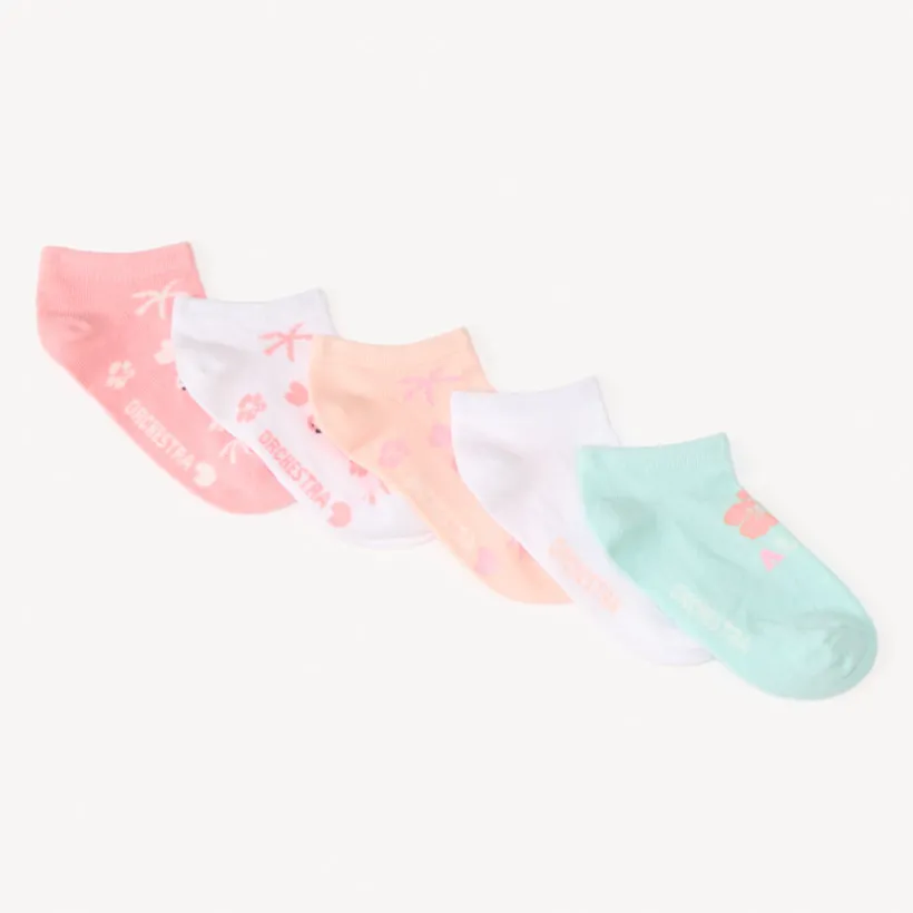 Set van 5 paar korte fantasie sokken meisjes