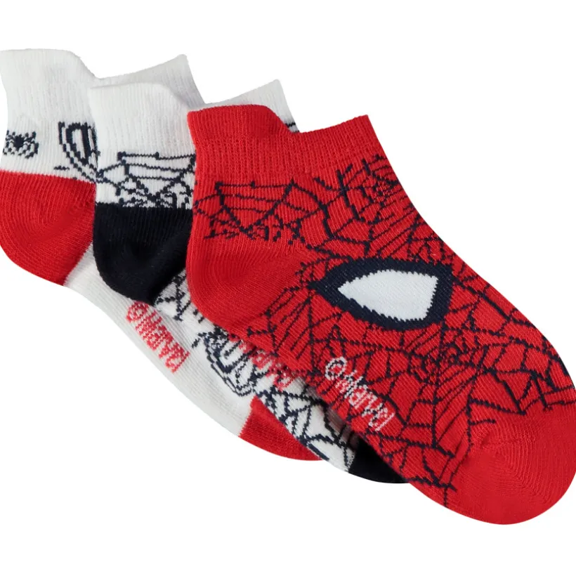 Set van 3 paar korte sokken Spider-Man Marvel voor jongen