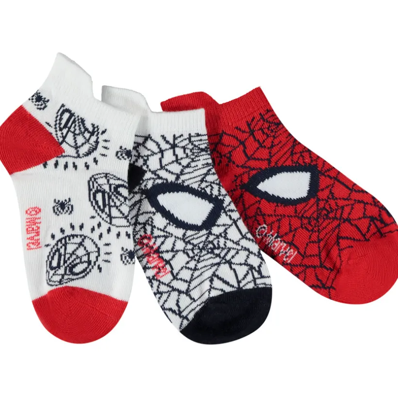 Set van 3 paar korte sokken Spider-Man Marvel voor jongen
