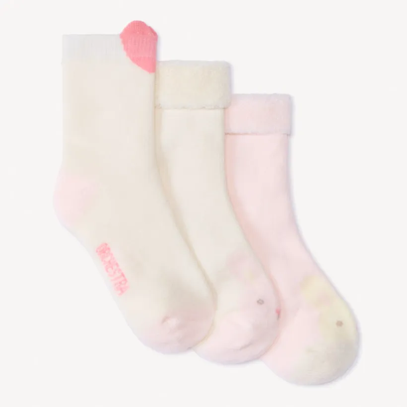 Set van 3 paar sokken met lusjes voor babymeisje