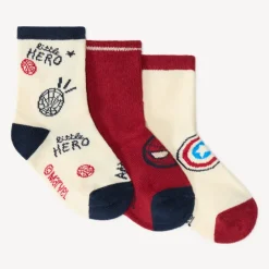Set van 3 paar sokken voor babyjongens met Marvel-motieven