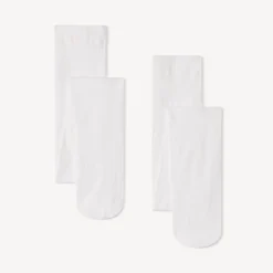 Set van 2 paren dunne effen microvezelpanty's meisjes