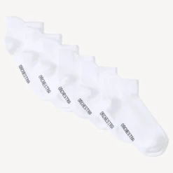 Set van 6 paren effen korte sokken jongens
