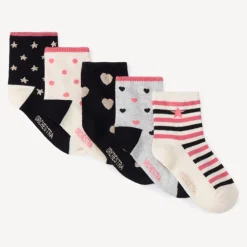 Set van 5 paren fantasie sokken meisjes