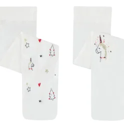 Set van 2 paren van dunne kerstpanty's meisjes