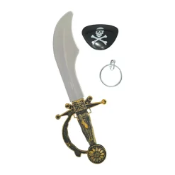 Set van piraataccessoires met nepzwaard voor kinderkostuum