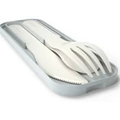Set van 3 plastic besteksets PLA Natural