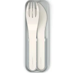 Set van 3 plastic besteksets PLA Natural