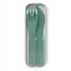 Set van 3 plastic besteksets PLA Green