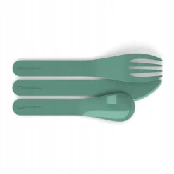Set van 3 plastic besteksets PLA Green
