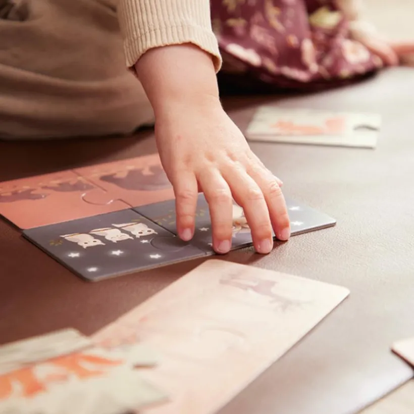 Set van 10 puzzels- mama en baby - Noorse dieren