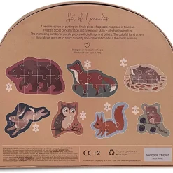 Set van 7 puzzels Noorse Dieren 3jaar+