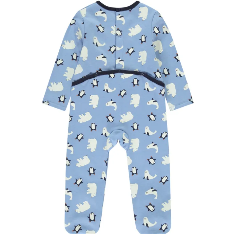 Set van 2 pyjama motieven Pingouin voor baby jongen met verschillende openingen afhankelijk van de leeftijd