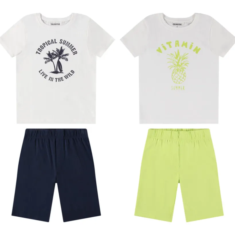 Set van 2 pyjama's 2-delig in jersey jongens