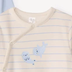 Set van 3 pyjama's met banquise-motieven voor babyjongens, met verschillende sluitingen volgens leeftijd