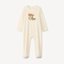 Set van 3 pyjama's met eekhoornprint voor baby met verschillende sluitingen volgens leeftijd