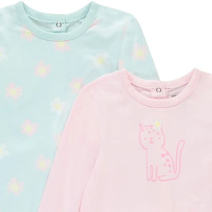 Set van 4 pyjama's met fantasie in jersey voor meisjes